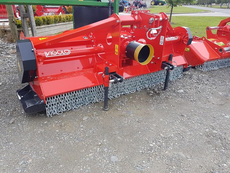 Vigolo dual transmission mulcher with front protection chains